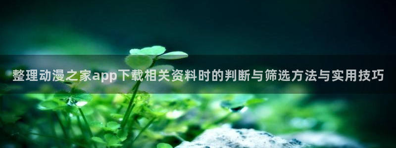 omofun动漫在线观看：整理动漫之家app下载相关资料时的判断与筛选方法与实用技巧配图