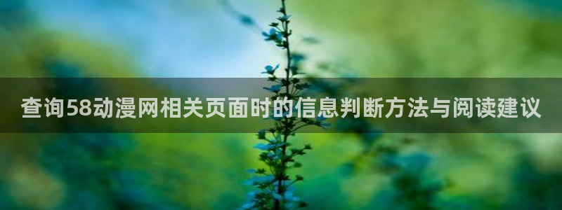 omofun最新新番:查询58动漫网相关页面时的信息判断方法与阅读建议配图
