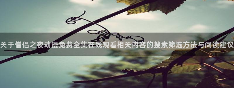 omofun新番大全:关于僧侣之夜动漫免费全集在线观看相关内容的搜索筛选方法与阅读建议配图